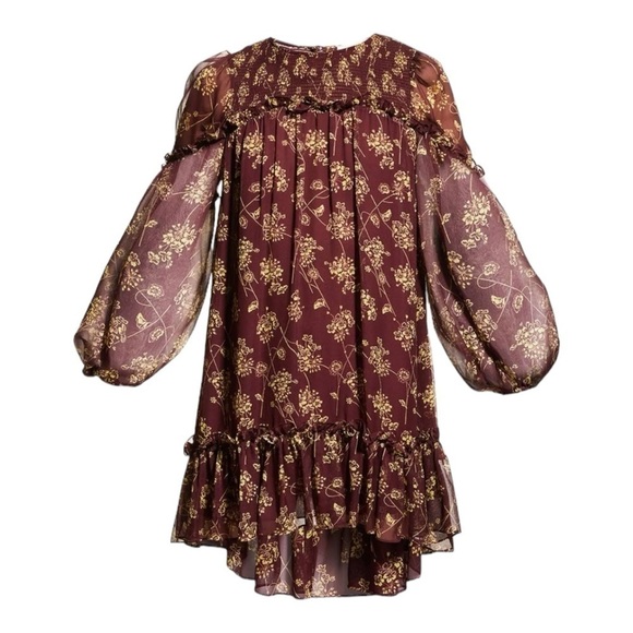 Cinq a Sept Zola Chiffon Floral Print Minidress NWT - Picture 1 of 9